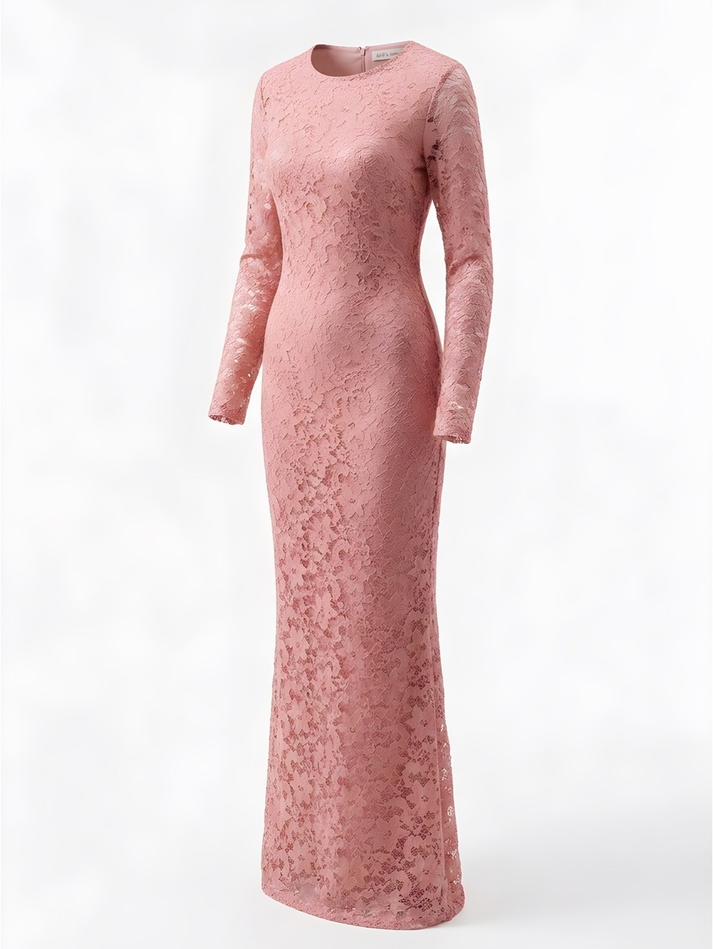 Poppy and Olive Long Sleeve Pink Lace Formal Wedding/Evening Gown Dress
